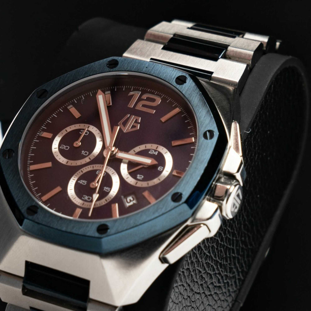 Reloj Impulse, Azul y Plateado